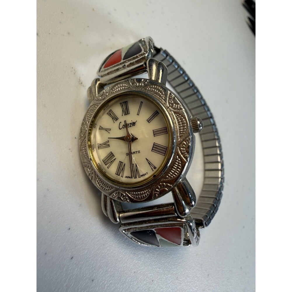 Collezio Quartz Women’s Stretch Bracelet Watch Silver Tone